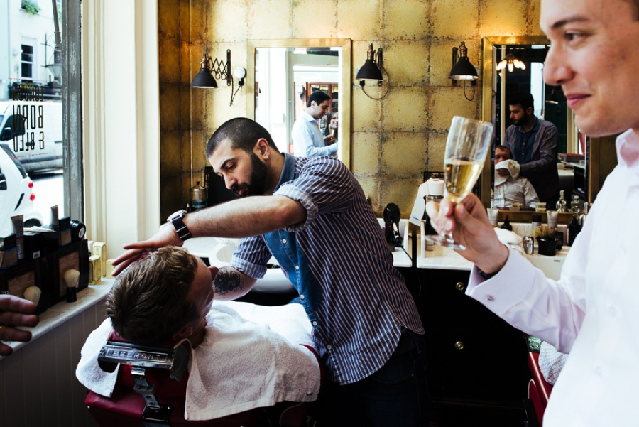 Wet shave in London